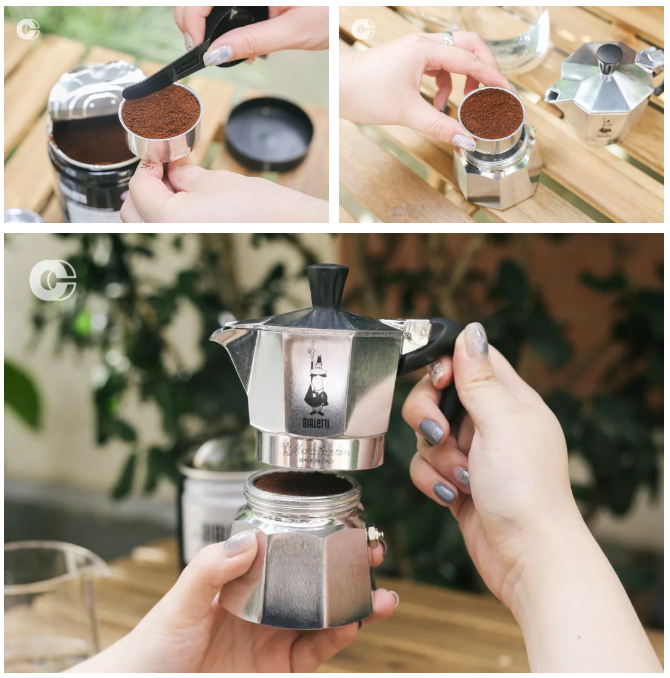 stainless steel moka pot