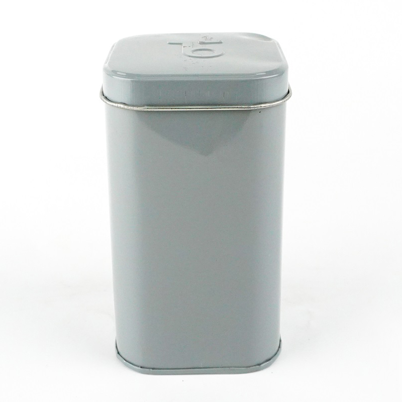 Tea square metal tin box with custom printed pattern